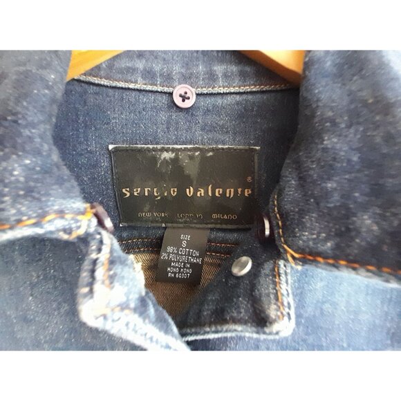 Vintage Sergio Valente Cowgirl Western Outdoor Logo Button Denim Jacket Size S - Picture 5 of 6